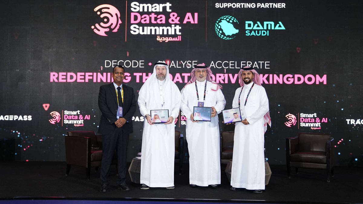 Tradepassglobal's tweet image. 💡 Panel: Innovative Data Strategies for Business Growth with leaders from Protiviti, Red Sea Global, Confidential &amp;amp; Takamol Holding — exploring unified data, AI foresight &amp;amp; real-time insights.

📍 Smart Data &amp;amp; AI Summit – Saudi Arabia | JW Marriott Hotel Riyadh 

#SDAIS