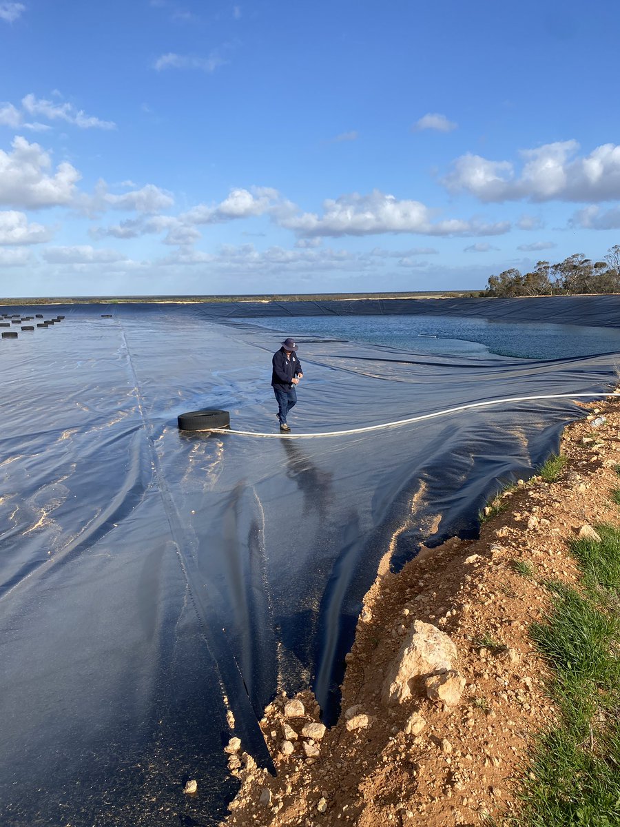 Richard George (@hydrofire60) on Twitter photo In Eyre Peninsular SA after long dry season talking desalination & looking at unconventional water sources. Seen several plastic sheeted catchments -2ha with 10 ML dams $100-200k built by #WaterSmart farmers <a href="/NikCallow/">Nik Callow</a> In Eyre Peninsular SA after long dry season talking desalination & looking at unconventional water sources. Seen several plastic sheeted catchments -2ha with 10 ML dams $100-200k built by #WaterSmart farmers <a href="/NikCallow/">Nik Callow</a>