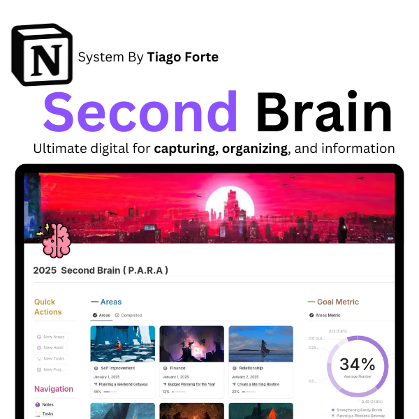 Your brain isn’t built to store everything.

SECOND BRAIN FOR FREE !!!!

It’s built to create.

That’s why I made a Second Brain in Notion — a system to capture ideas, notes, and tasks so you never lose them.

✅ Notes
✅ Tasks
✅ Knowledge Hub
✅ Daily Capture

Free for the next