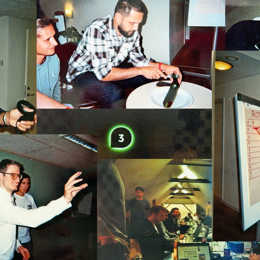 Wir schwelgen in Erinnerungen über das letzte CodeCamp. Mit Einwegkameras 📸 haben wir spontane Eindrücke eingefangen und eine kleine Fotowand gestaltet.  🖼️✨ Die Vorfreude steigt – in etwa einem Monat geht es wieder los! 😍 #CodeCamp2025