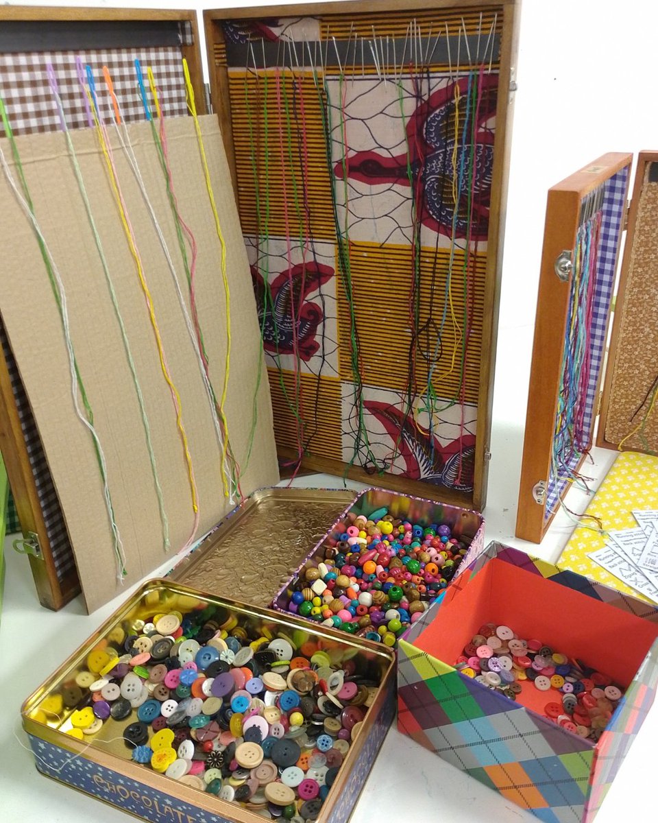 At our Art gallery group session this month in Walsall, we explored embroidery, stitch and embellishing with beads. We thoroughly enjoyed the session, thank you to Kate from Stitchety and to The New Art Gallery Walsall!