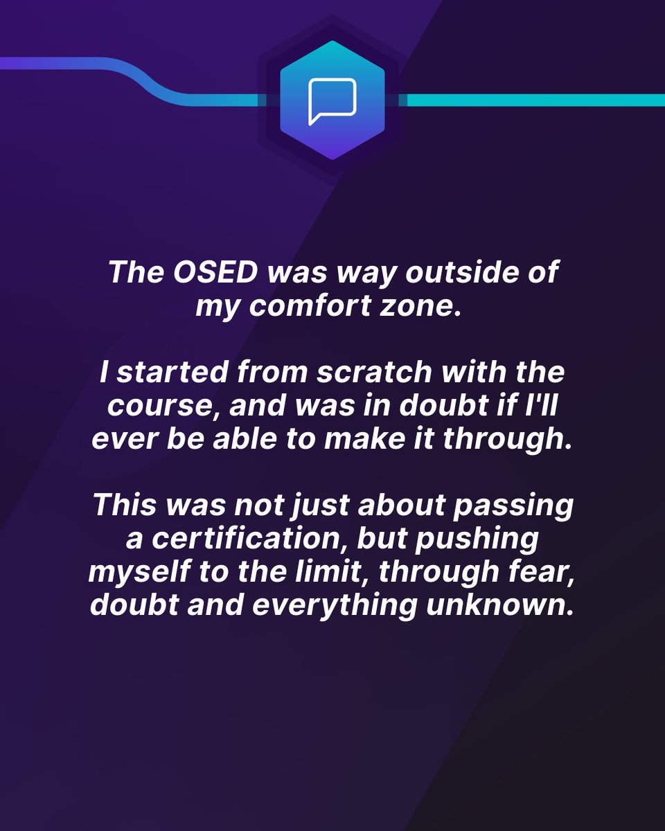 offsectraining's tweet image. Congratulations, Ansh Bhawnani! 🦊👏

To continue with our Try Harder monthly series, we&apos;re celebrating dedicated individuals who embody the spirit of #TryHarder. This month, we’re recognizing Ansh, who just passed OffSec&apos;s OSED exam, completing the OSCE³ trio (OSED, OSEP, OSWE)…