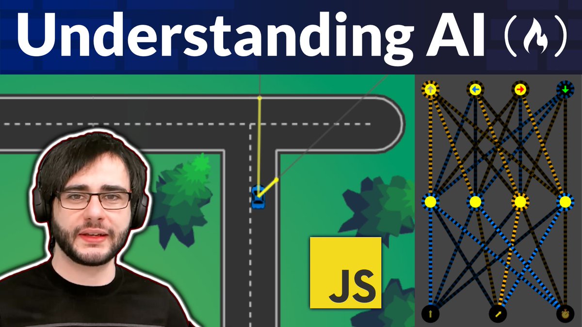 freeCodeCamp's tweet image. When you&apos;re learning about AI &amp;amp; machine learning it&apos;s helpful to build things from scratch.

And that&apos;s what you&apos;ll do in this course.

You&apos;ll learn Neural Networks by manually adjusting the network parameters while building a self-driving car playground.

freecodecamp.org/news/understan…