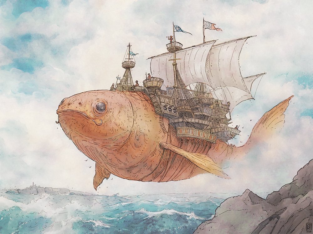 All hands on deck #fish &amp; #ships sailing to the West