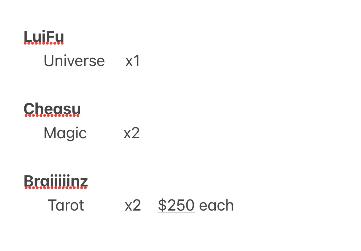 I’m open for sketch card commissions! (I know it’s been forever, sorry!)  All I’m taking is the ONLY ones in the list, NOT another APs you send me or so.

$200 each (+shipping and PayPal fee if you are outside of USA)

First come first serve!