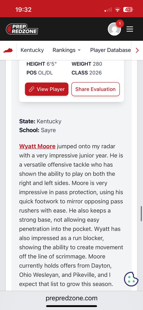 Appreciate the Pre-Season recognition from <a href="/PrepRedzoneKY/">Prep Redzone Kentucky</a> and the write-up from <a href="/LippertScouting/">Ryan Lippert</a>. Just more motivation to keep getting better.

Week 2 incoming.

#bringhomeyourshield #climb
 <a href="/lexsayrefb/">Sayre Football</a> <a href="/ChadPennington/">Chad Pennington</a> <a href="/CoachJSASmith/">Coach Joshua Smith</a> <a href="/ChinstrapWV/">CHINSTRAPSPORTS</a> <a href="/Bryan_Ault/">Bryan Ault - Midwest Scout</a>