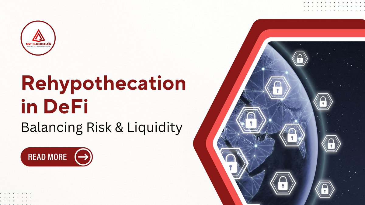 MSTBlockchain's tweet photo. Rehypothecation is shaping the future of DeFi. But is it a smart way to improve capital efficiency, or a hidden risk to the ecosystem?
Read our latest blog to understand both sides of the story.
👉 Read Blog: https://t.co/xejSQprZxB
#DeFi #Blockchain #Rehypothecation #CapitalEfficiency #MSTBlockchain
