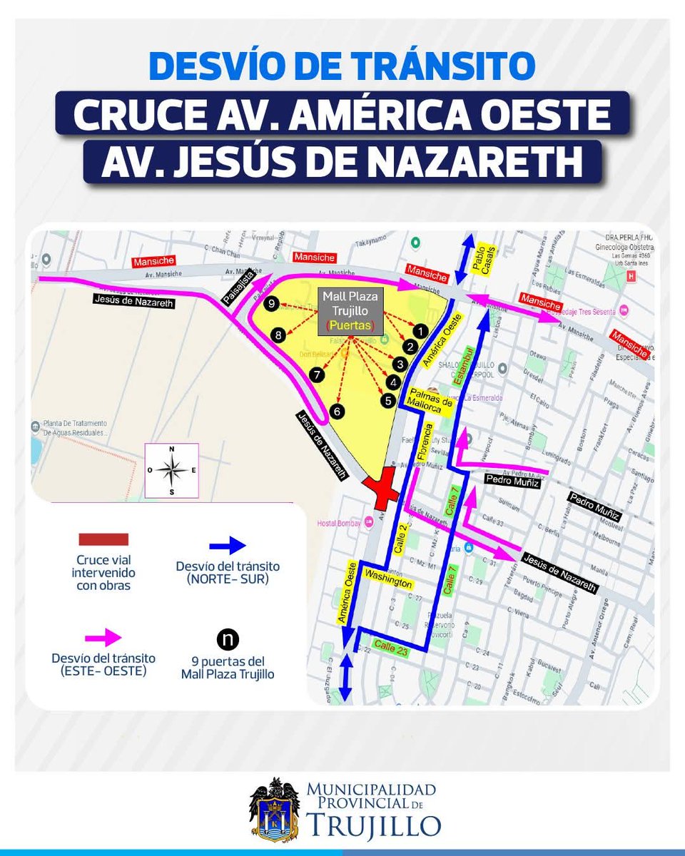 Después que media ciudad haya quedado atrapada en el tráfico del cruce del Mall, la municipalidad recién haya hecho el plan de desvíos, demuestra que nunca tuvieron planificación.
Por algo, César Acuña eligió a Mario Reyna como su sucesor, ya notamos las consecuencias. 
#Trujillo