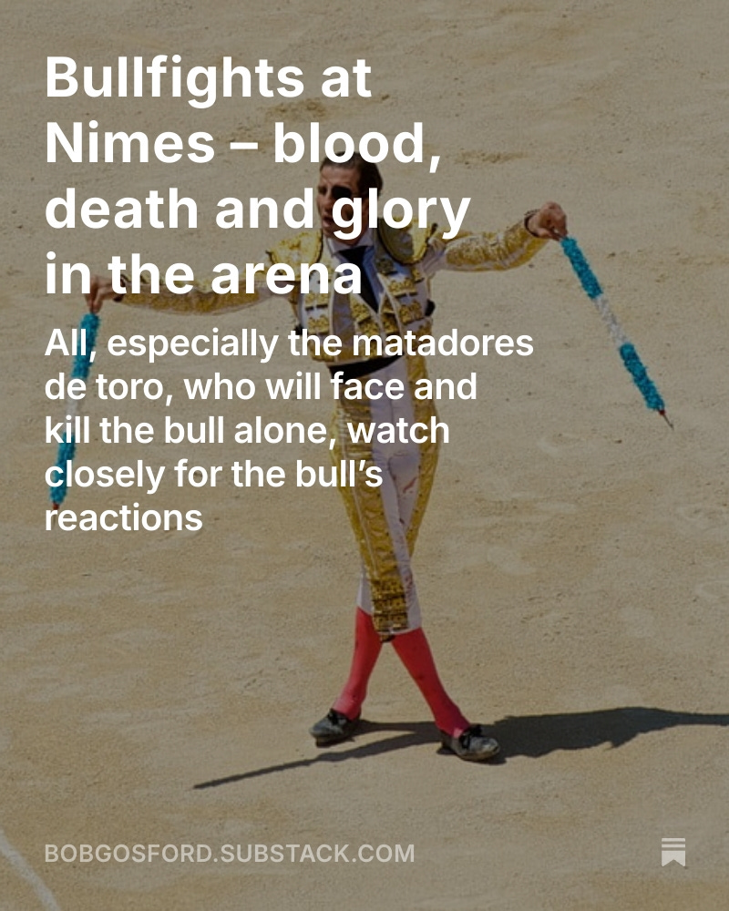 TheNorthernMyth's tweet photo. I've just posted this over at @Substack but you can see the rest of the pics and read the full story @TheNorthernMyth 2012 archives here: https://t.co/VFcham5WE8

#bullfights
#LaCorrida
#feriadenimes
#taurinos
#banderillas
#banderilleros
@TheNorthernMyth
@bgosford https://t.co/UBmjOIkvio