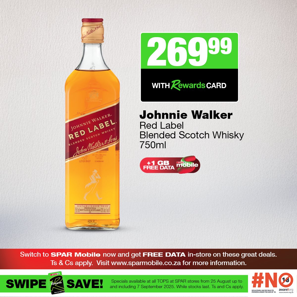 Get guaranteed FOOD, FASHION, TRAVEL, ENTERTAINMENT vouchers and SPAR MOBILE data when you spend R100 or more on any participating product.

Now that’s UNBELIEVABLE!

Competition valid from 7 August – 7 October 2025.

SHOP NOW: topsatspar.co.za/Party-Central/…