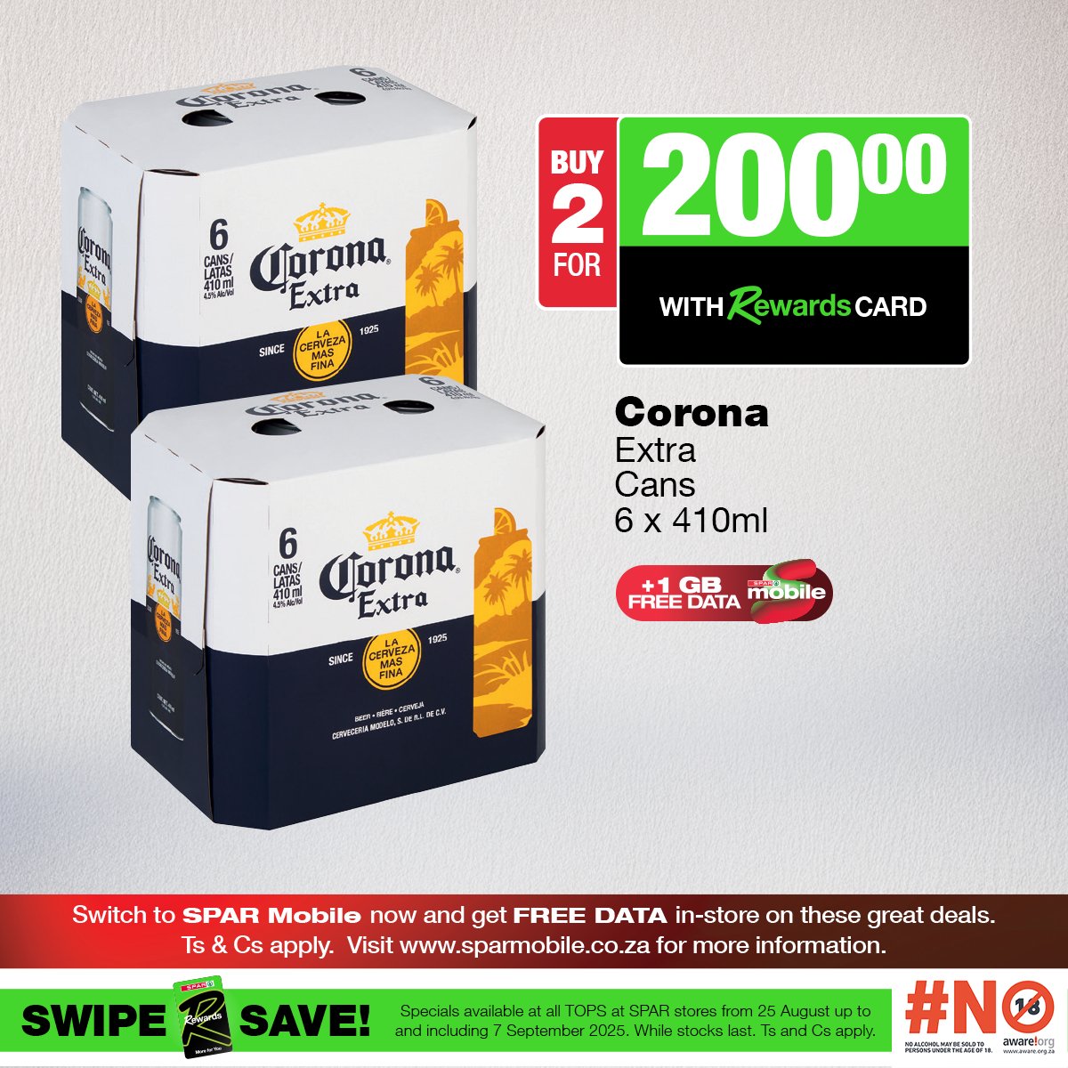 Get guaranteed FOOD, FASHION, TRAVEL, ENTERTAINMENT vouchers and SPAR MOBILE data when you spend R100 or more on any participating product.

Now that’s UNBELIEVABLE!

Competition valid from 7 August – 7 October 2025.

SHOP NOW: topsatspar.co.za/Party-Central/…