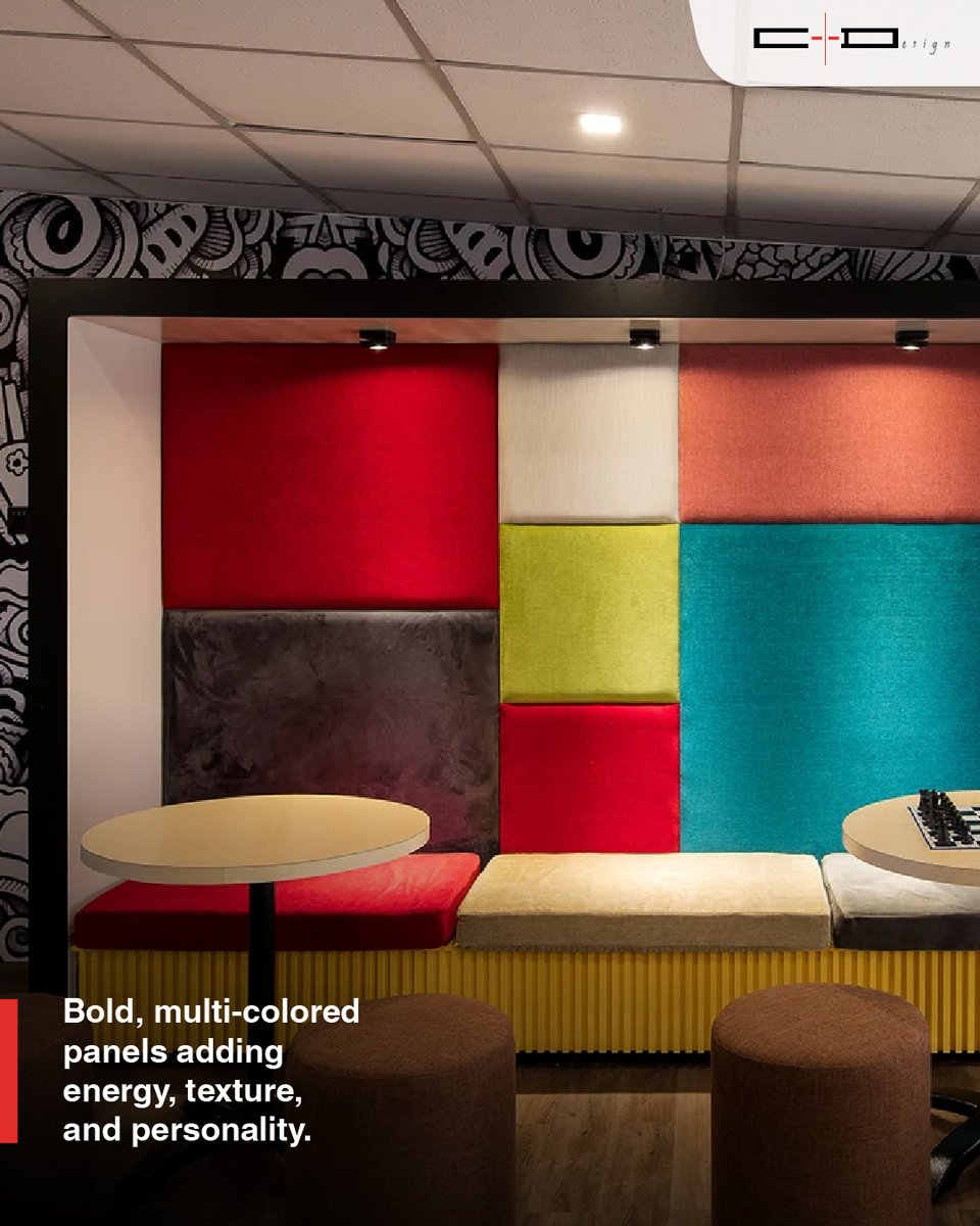 cplusdesignlk's tweet image. These vibrant upholstered panels turn a simple wall into an expressive statement blending comfort, colour, and creativity.

At C Plus Design, we believe walls should do more than stand; they should speak.

#CPlusDesign #BoldInteriors #ColorfulDesign #CreativeSpaces