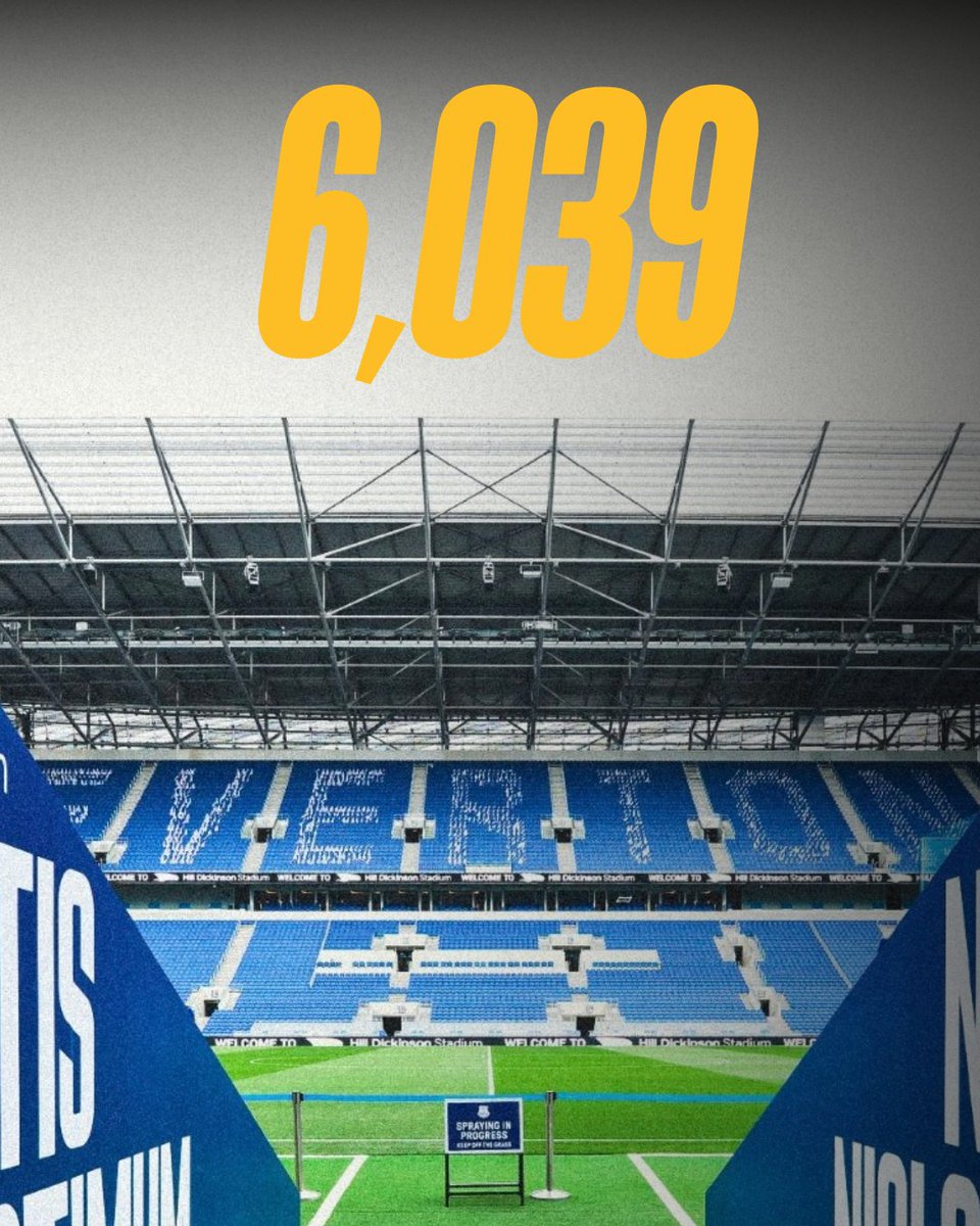 mansfieldtownfc's tweet image. 👊 We’ll be backed by an away following of 6️⃣,0️⃣3️⃣9️⃣ at Everton this evening.

💛 Thank you for your magnificent support, Stags. 🦌

#Stags 🟡🔵