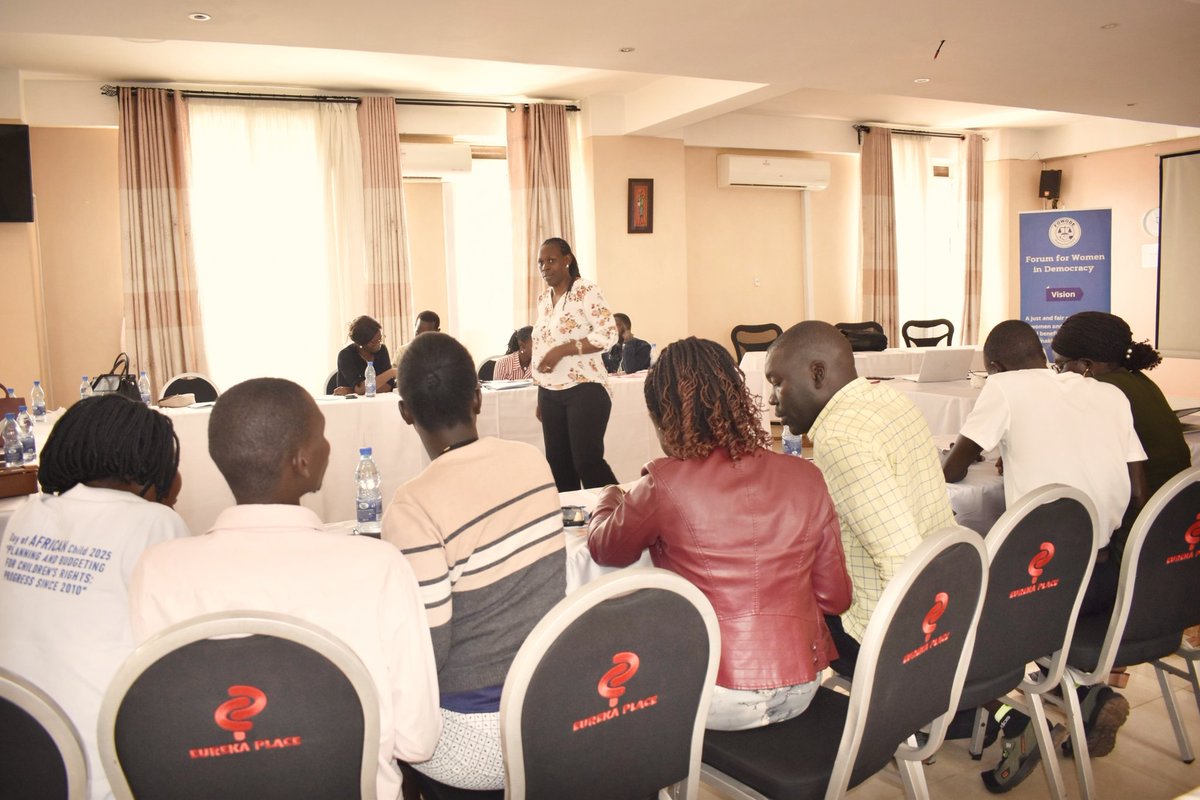 Esther Nabwire unpacks a session on Gender Responsive Budgeting, training participants to monitor &amp; track budgets &amp; service delivery to ensure resources are fairly allocated &amp; programs effectively meet the needs of women, girls &amp; other marginalized groups, including PWDs.