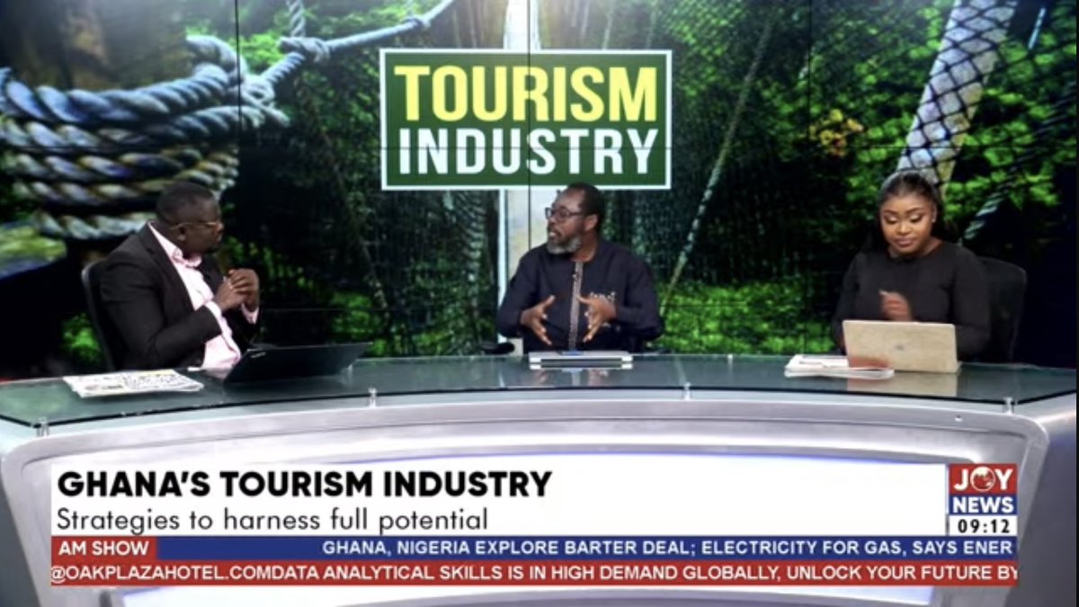 🎙️ Did you miss Prof. Kobby Mensah’s interview on Joy News this morning?
Catch up right here 👉 [youtu.be/6hFvF4u1m6E]

Hear the latest and most exciting tourism updates from the Ghana Tourism Development Company (GTDC), as we continue to drive innovation and growth in Ghana’s