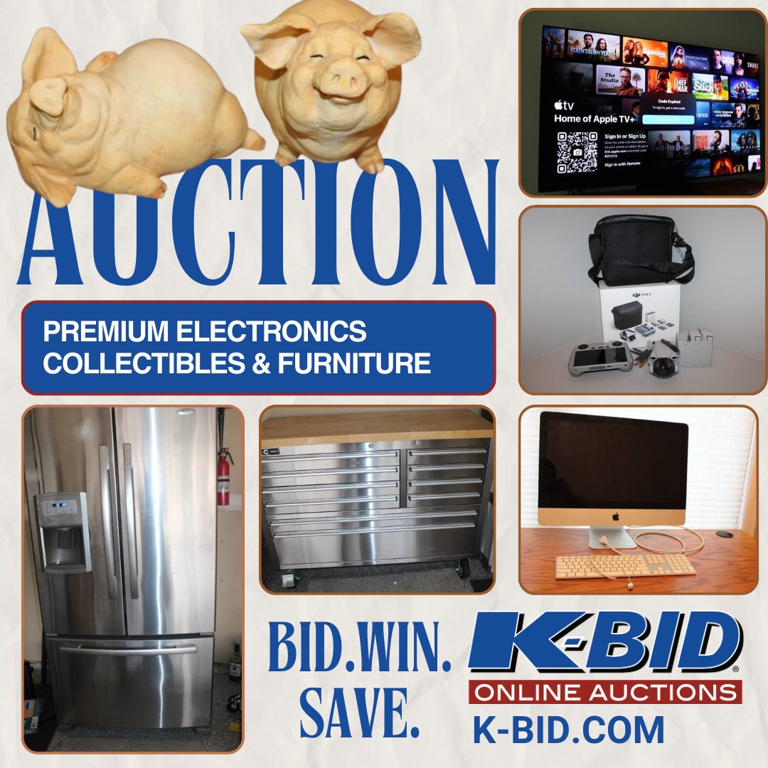 KBIDOnline's tweet image. ✨ Online Estate &amp;amp; Consignment Auction – Ramsey, MN ✨
ow.ly/GRY650WLOns
Premium Electronics • Collectibles • Furniture • Home Essentials &amp;amp; More!

🔗 Explore. Bid. Win.

#EstateAuction #ConsignmentAuction #RamseyMN #AuctionDeals #Kbid #BidWinSave