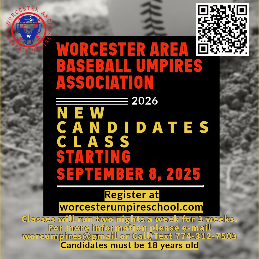 SIGN UP NOW!!!  There is still time to sign up and register to become an umpire and work games THIS FALL.  Register at worcesterumpireschool.com.  Call or text 774-312-7503 or email worcumpires@gmsil.com for more information <a href="/tgsports/">Worcester T&G Sports</a> .