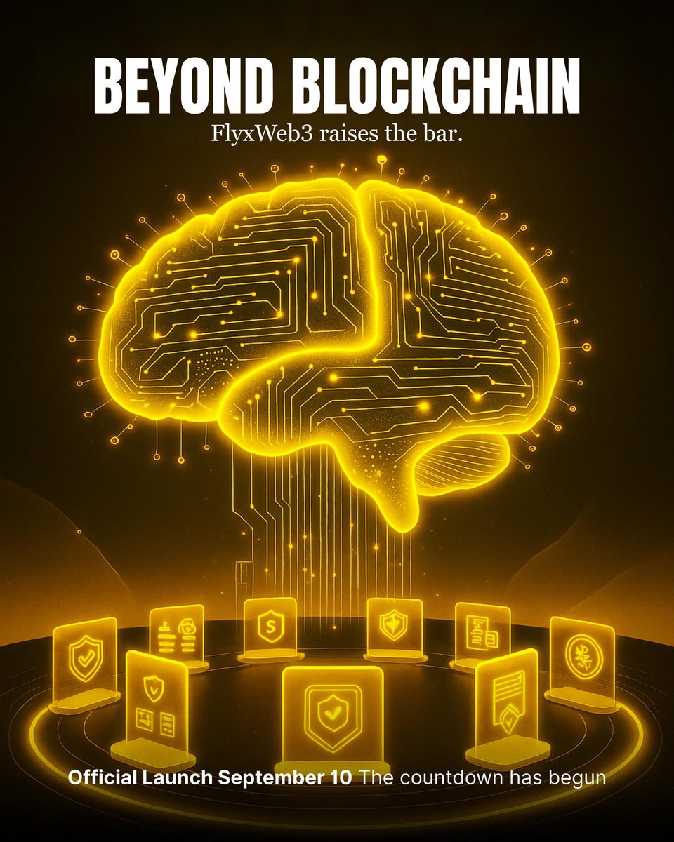 flyxcoin's tweet image. FlyxWeb3 is raising the bar with smarter, faster, and more secure technology.
📅 Official Launch: September 10
The countdown has begun ⏳

#FlyxWeb3 #BlockchainRevolution #BeyondBlockchain #CryptoLaunch #FutureOfTech #Web3Innovation #CryptoCommunity #DigitalFuture