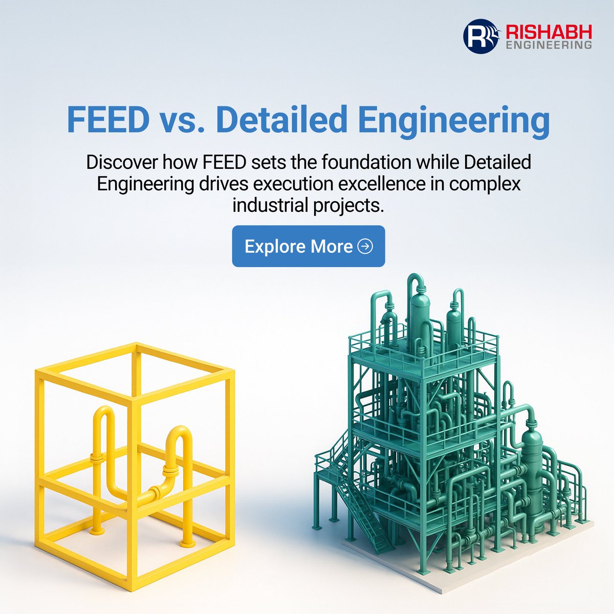 RishabhEng's tweet image. Understand the difference between FEED & Detailed Engineering and how each stage contributes to project success with precision, efficiency & cost-effectiveness.
Read our insights today: rishabheng.com/blog/feed-vs-d…
#EngineeringDesign #ProjectExecution #RishabhEngineering