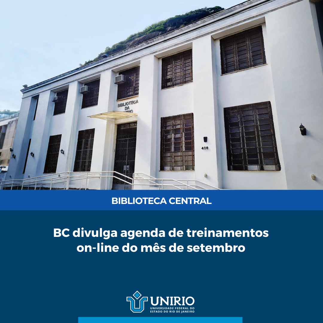 UNIRIO (@unirio_oficial) on Twitter photo unirio.br/news/bibliotec… unirio.br/news/bibliotec…