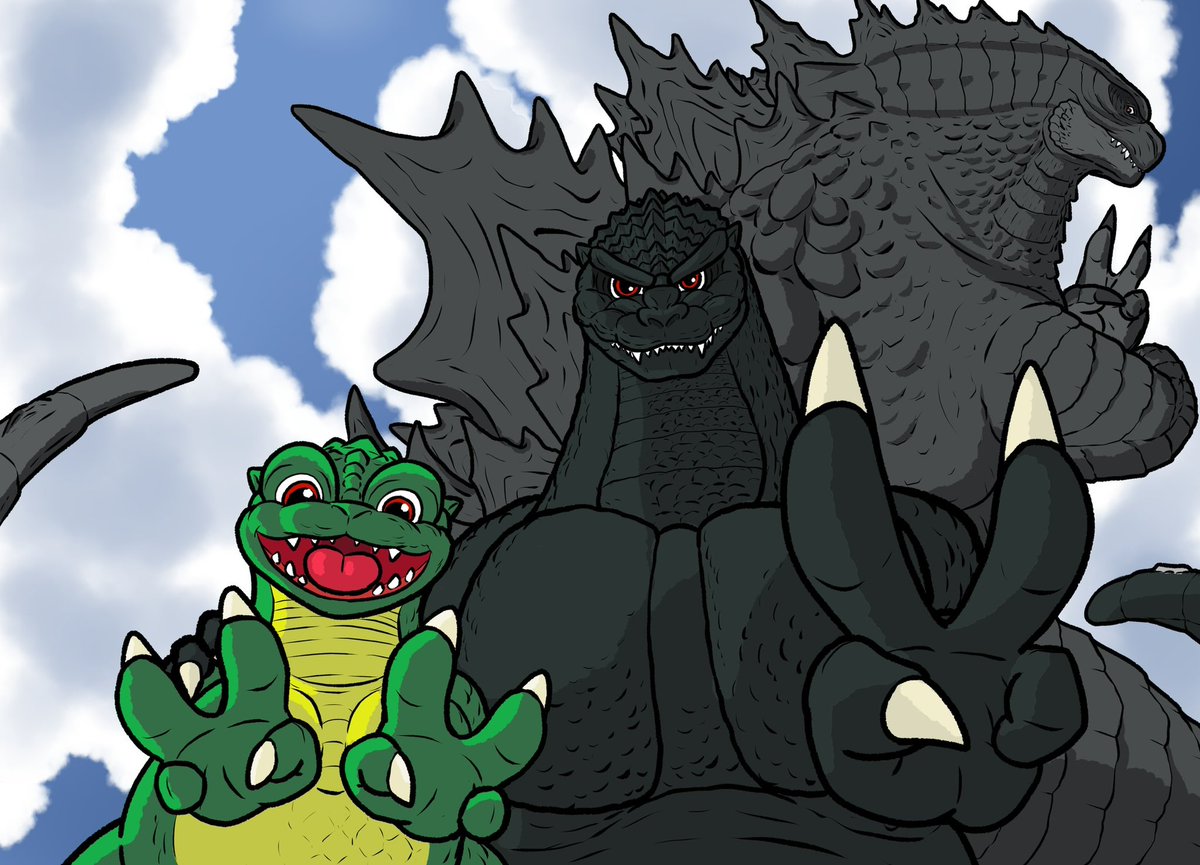 Here’s the textless version #godzilla #godzillajr #godzillaart #kaiju