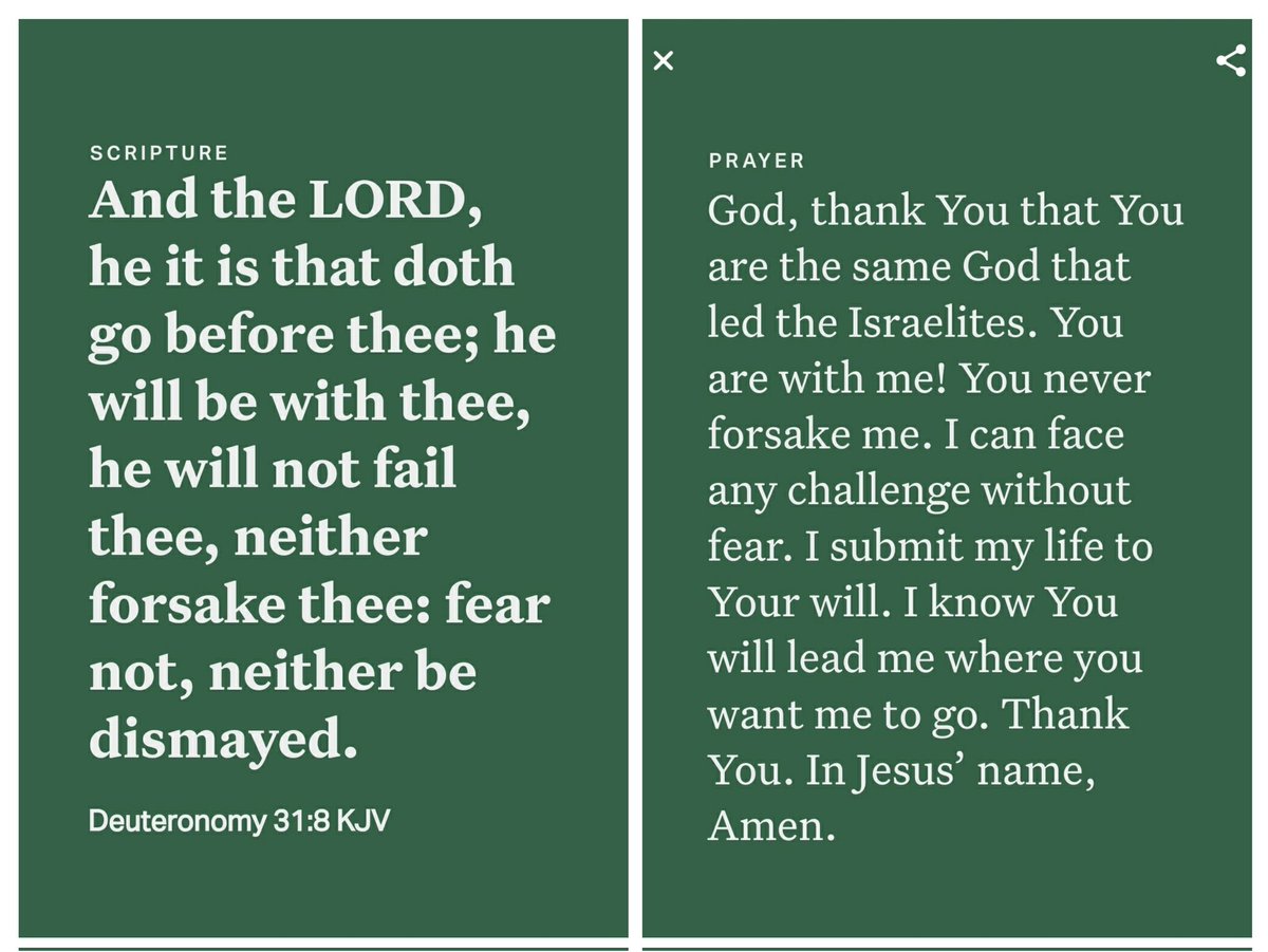 Moses wasn't telling Joshua exactly how to do something, but instead, how to see everything.

Because #God was with Israel, Joshua didn't need to fear anything. And when God is with you, there is nothing to fear. He will #lead the way!

#ChristOurRedeemer🙏🏾✝️