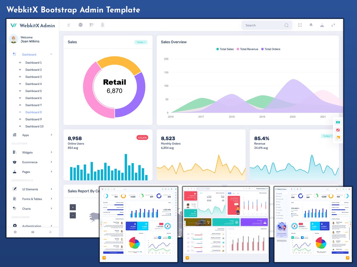 MultiStoreTheme's tweet image. CRM Dashboard – Manage Customer Data, Sales &amp;amp; Business Relationships
.
Buy Now: themeforest.net/item/webkitx-a…
.
#crmdashboard #customerdata #salespipeline #clientmanagement #bootstrap5 #admindashboard #dashboardtemplate #businessdashboard #crmtools #salesmanagement