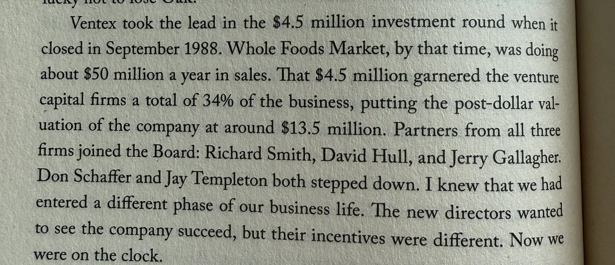 Whole Foods raised $4.5M at a $13.5M post-money valuation doing $50M in sales and actually profitable

And was mostly turned down by everyone lol

Different times man