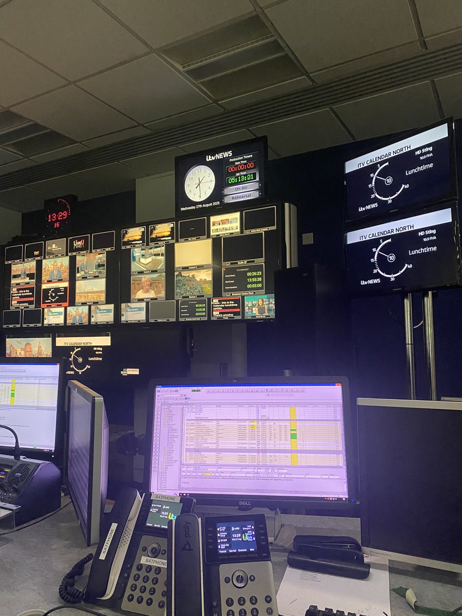 My last ever shift producing ITV Calendar’s lunchtime bulletins before moving onto a new role. Very bitter sweet moment!