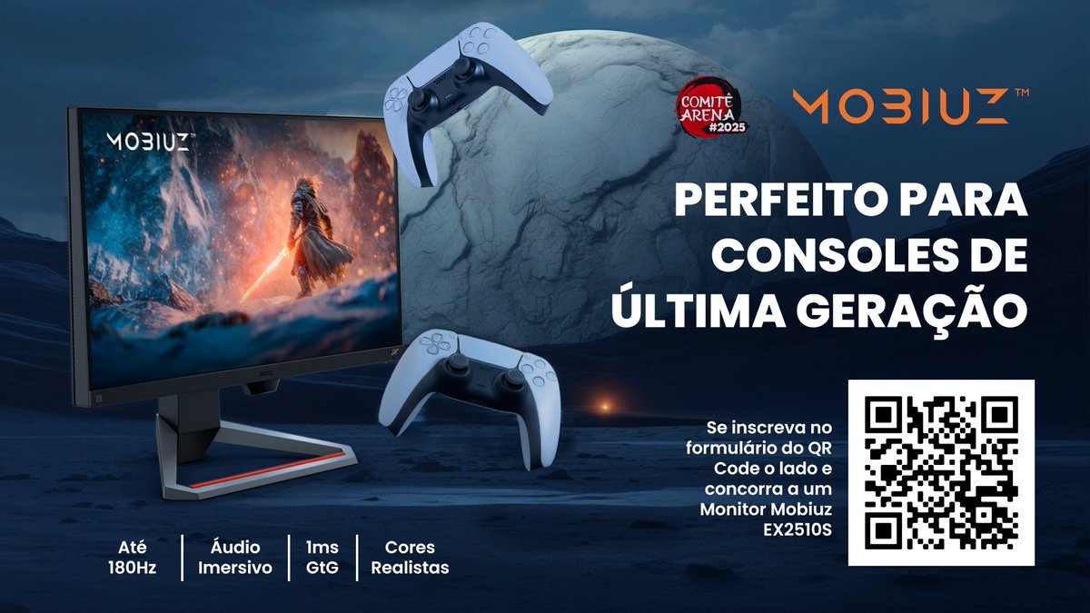 🏆 Promoção Especial Comitê Arena 2025: Concorra a um Monitor MOBIUZ BenQ! 🖥

Se liga no que o nosso parceiro oficial BENQ, trouxe para edição desse ano.

Você está pronto para elevar sua experiência gamer ou de produtividade a um novo nível? Então essa é a sua chance!