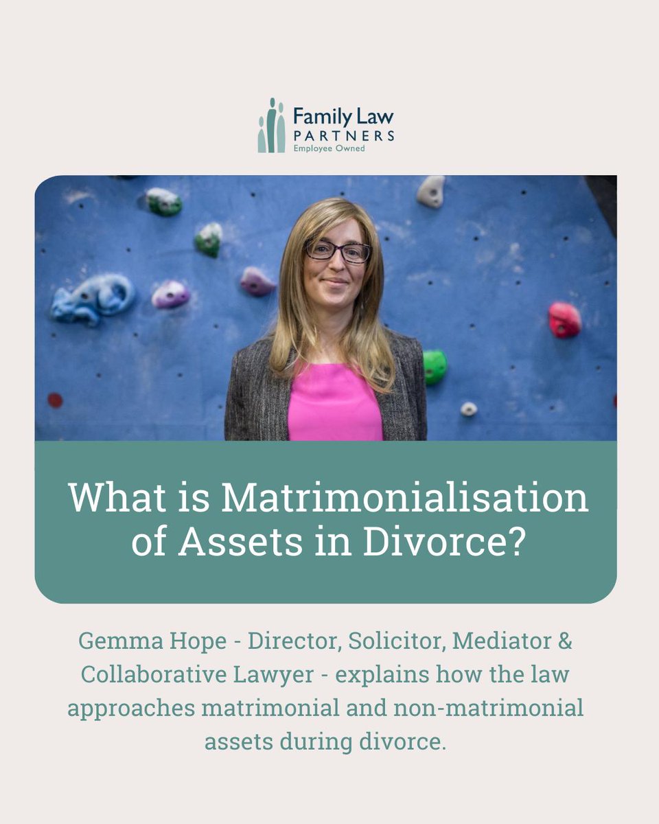 What counts as a matrimonial asset in divorce?"

In her latest blog, Gemma Hope explains how the law approaches matrimonial and non-matrimonial assets, plus what happens when one becomes the other.

📝 Read here: familylawpartners.co.uk/blog/matrimoni…

#DivorceLaw #FamilyLaw