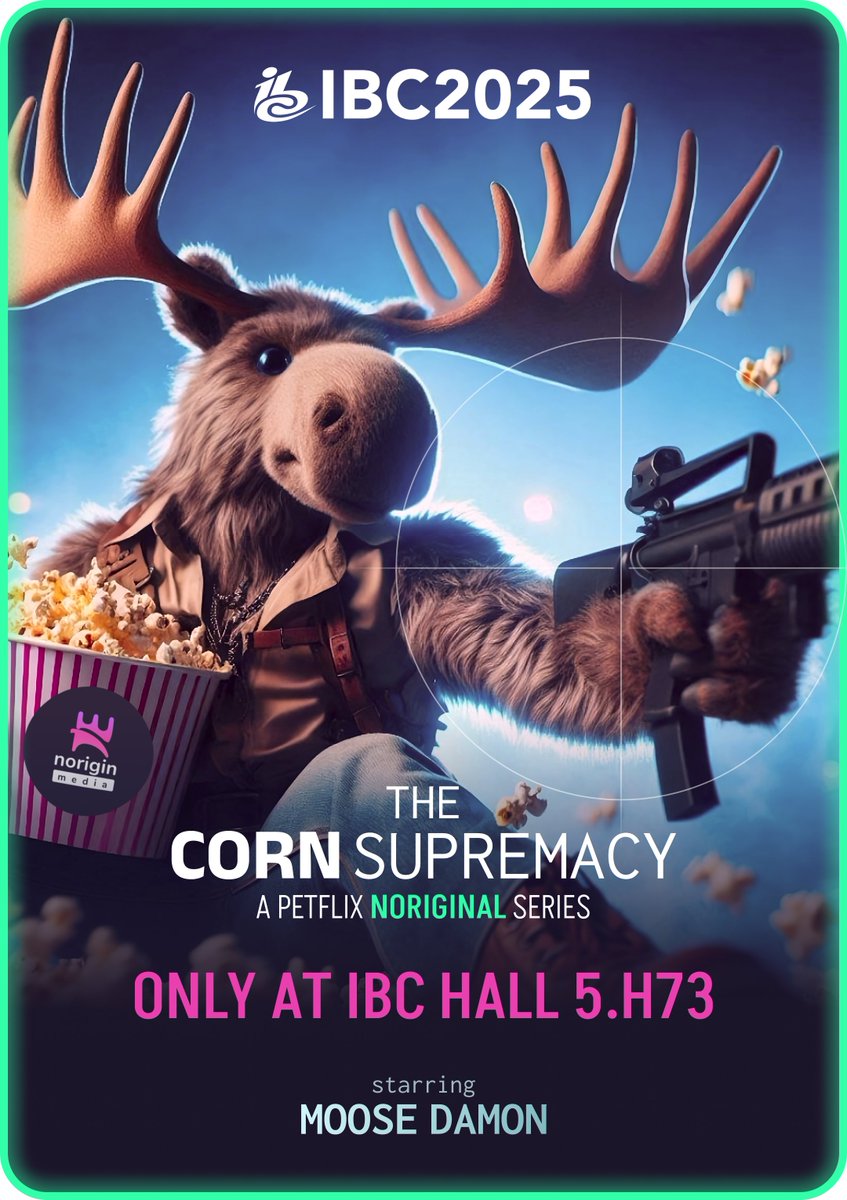 🍿 POP'IN to our booth at #IBC2025 for Binge-Worthy Apps and POPCORN!🍿🌽 Follow the delicious buttery aroma to Hall 5.H73 and grab a bag, on us. 😉

Book a meeting or demo here: noriginmedia.com/conference-boo…

#MeetTheMoose🫎

IBC - International Broadcasting Convention
