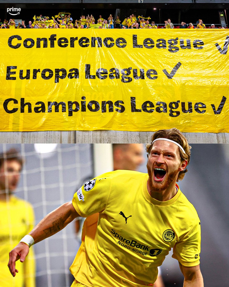 🇳🇴 Bodo/Glimt have gone from the Norwegian second tier to the UEFA Champions League in just 8 years 🔥🤯