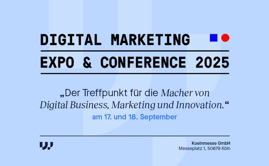 🚀 Wir freuen uns sehr: Wedia ist auf der DMEXCO - Digital Marketing Expo &amp; Conference 2025 dabei!

📅 17. bis 18. September 2025
📍 Köln | Halle 6.1, Stand D049a

👉 Jetzt vormerken und registrieren: eu1.hubs.ly/H0mBD4b0

#DMEXCO2025 #Wedia #DigitalAssetManagement #DAM