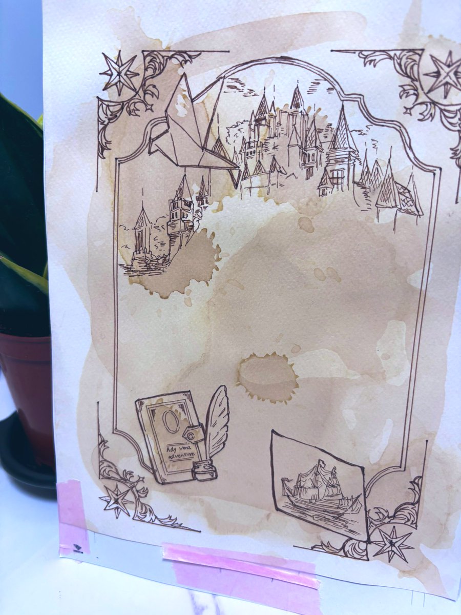 背景に城らしきものを添えました
この時点で何を描いてるか分かった方には100万ﾀﾏ(ง˘ω˘)วﾀﾏ𝗽𝗿𝗲𝘀𝗲𝗻𝘁🟡🟡