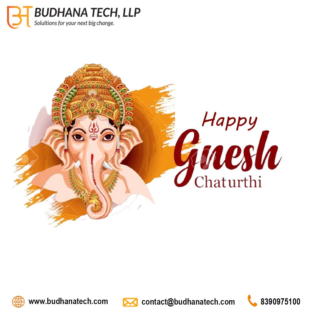 BudhanaTech's tweet image. ✨ &quot;May Lord Ganesha remove all obstacles from your path and bless you with wisdom, prosperity, and happiness. Wishing you a joyous Ganesh Chaturthi!&quot; ✨

#GaneshChaturthiSpecial  #ganpatibappamorya2025  #ganeshfestival
#GaneshChaturthi2025  #GanpatiCelebration  #BappaMorya