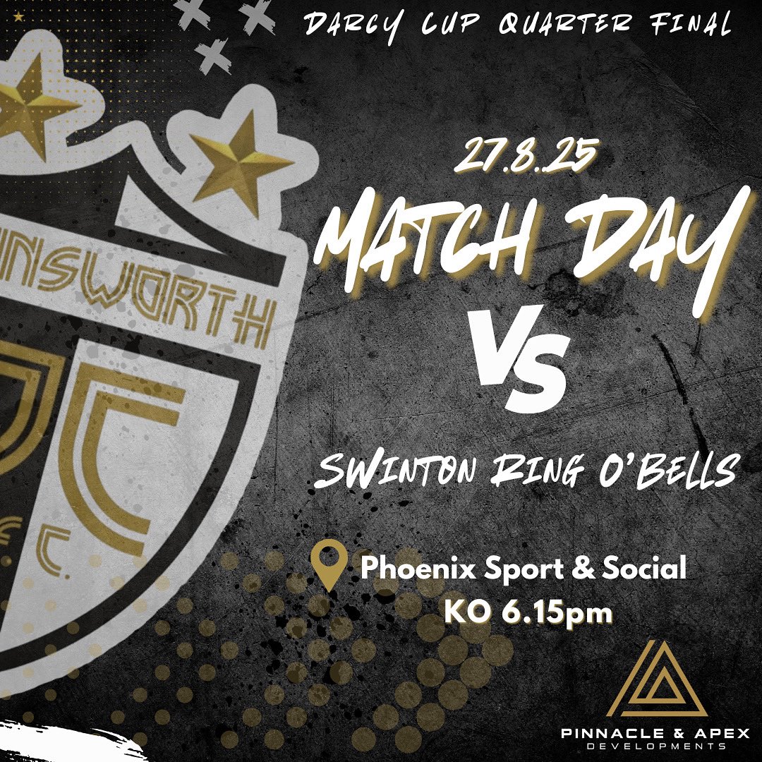 Join us this evening for the Darcy Cup quarter final! 

Refreshments including hot drinks and chocolate bars will be available pitchside to help raise funds for the club☕️🍫