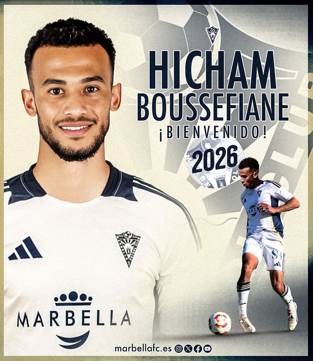 💥 El <a href="/marbella_fc/">Marbella FC</a> ficha al ex del <a href="/MalagaCF/">Málaga CF</a> "Hicham Boussefiane"
➡️ Procede de la primera división de Marruecos, donde ha jugado las tres últimas campañas. Velocidad para la banda 💨⚽