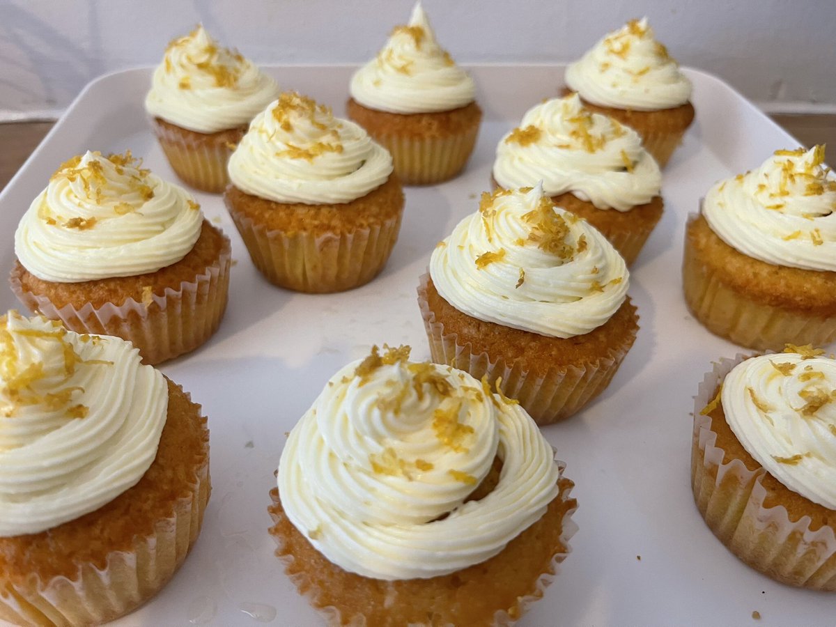 TheDivineFrog's tweet image. Lemon drizzle cupcakes for the last bake of August, recipe by @janespatisserie #baking #bakingtwitter