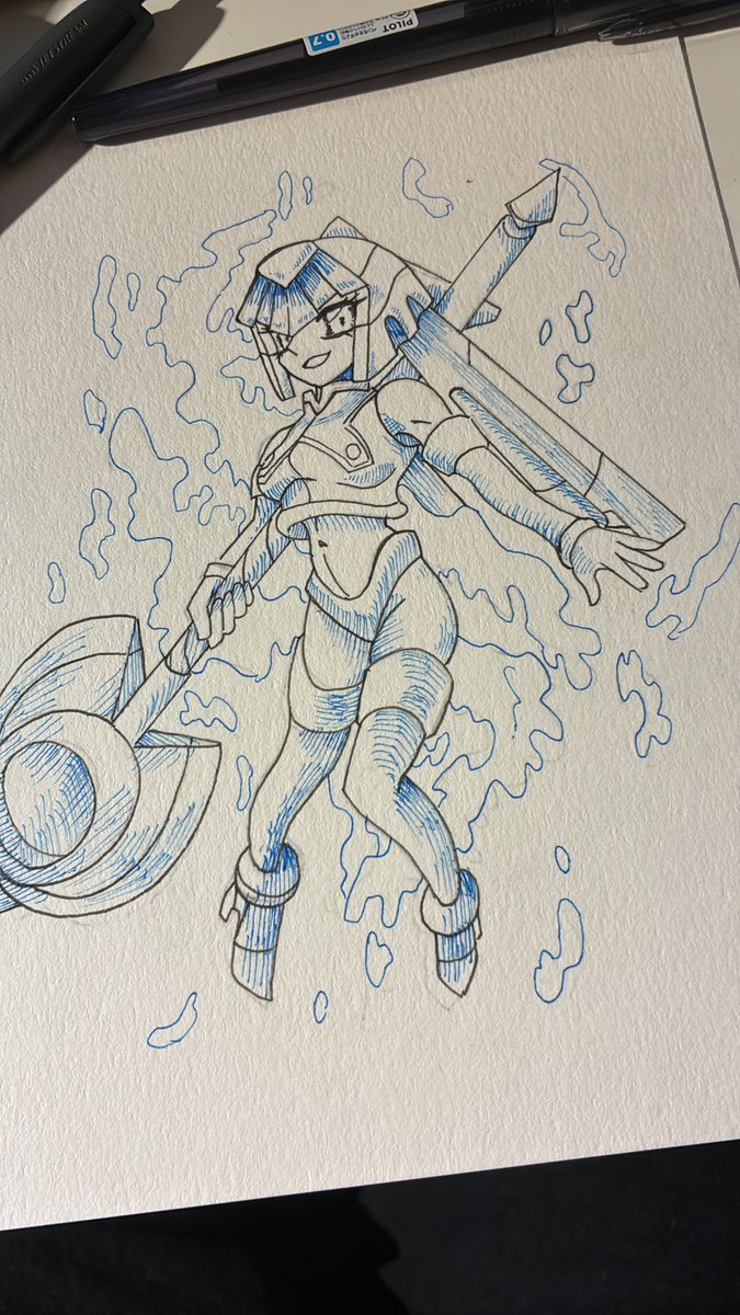 ストラスモアの水彩紙に描いたよ〜レヴィアタン