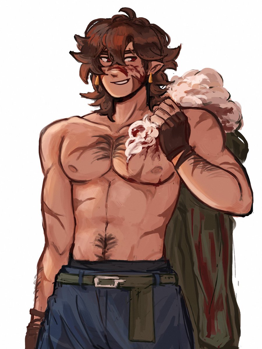 watermlem's tweet photo. //namemc spoilers 
.
.
.
his red skin,,,, #goodtimeswithscar #goodtimeswithscarfanart #pastlife https://t.co/QbWx5XVswh