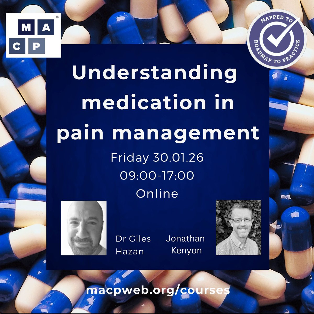 MACP (@physiomacp) on Twitter photo Jumpstart your CPD in 2026 with this fantastic course!
Enhance your discussions with patients regarding their analgesic use. Ideal for both prescribers and non-prescribers in musculoskeletal practices.
Led by experienced instructors <a href="/gileshazan/">Giles Hazan</a> and <a href="/redarmadillo2/">redarmadillo</a>
Book your Jumpstart your CPD in 2026 with this fantastic course!
Enhance your discussions with patients regarding their analgesic use. Ideal for both prescribers and non-prescribers in musculoskeletal practices.
Led by experienced instructors <a href="/gileshazan/">Giles Hazan</a> and <a href="/redarmadillo2/">redarmadillo</a>
Book your