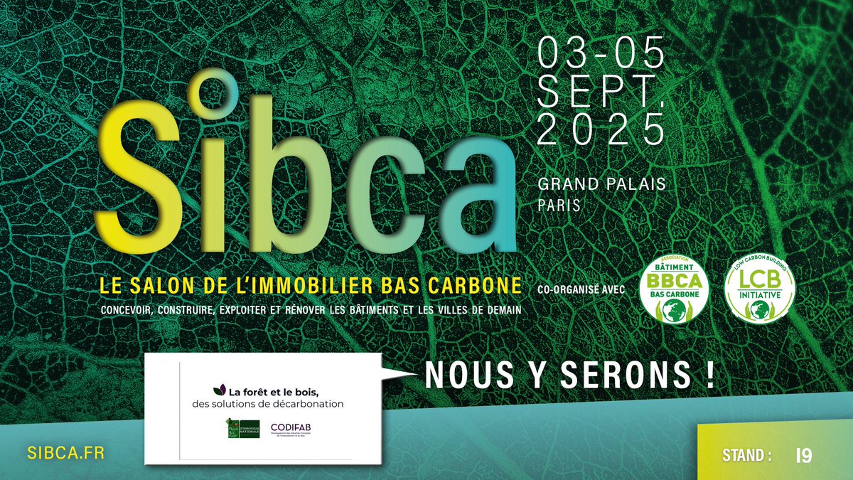 📅 Du 3 au 5 septembre 2025, le SIBCA - Salon de l'Immobilier Bas Carbone, revient au Grand Palais à Paris. Avec plus de 150 conférences et 200 exposants, le salon est l'événement incontournable pour tous les acteurs de la construction… et donc pour les professionnels de la