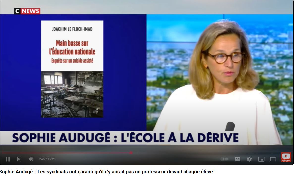 🚨L'École française à la dérive 🚨

🎙️Retrouvez <a href="/AudugeSophie/">Sophie Audugé</a>, spécialiste en politiques éducatives dans MidiNews pour parler de la situation catastrophique de l'École française et de la rentrée agitée qui s'annonce. 
Une chose est sûre, il n'y aura pas un prof devant chaque