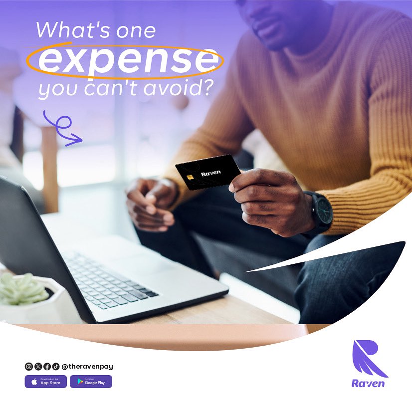 theravenpay's tweet image. There’s that one bill you always pay no matter what is. Data? Groceries?

Let’s know in the comments 👇🏽 what it is.

#MakeItAugust #RavenPay #EverydayBanking #SpendSmart