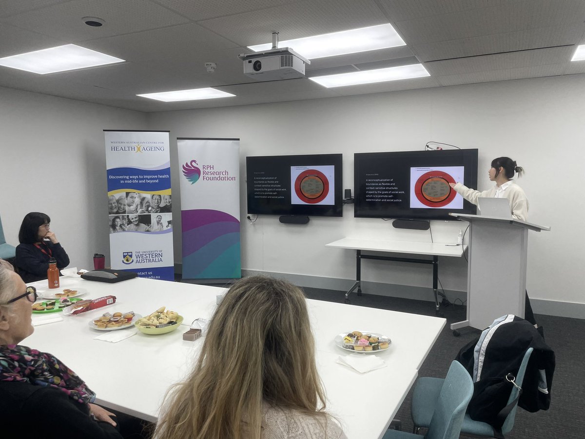 Our wonderful social work students delivered their mid-placement presentation showcasing the intersection between social work and delivering effective health education to older CaLD adults. 

<a href="/amhill_physio/">Anne-Marie Hill</a> <a href="/UWA_SAH/">UWA School of Health and Clinical Sciences</a> <a href="/RPHRF/">RPH Research Foundation</a> <a href="/UWAresearch/">UWA Research</a> <a href="/RoyalPerth/">Royal Perth</a> @JacquiF_C