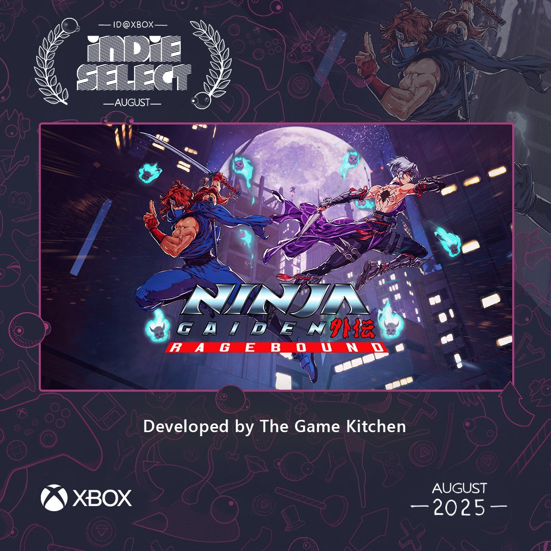 we're thrilled to announce that NINJA GAIDEN: Ragebound has been selected for the <a href="/ID_Xbox/">ID@Xbox</a> Indie Selects program for August 2025! 🥷

learn more here: news.xbox.com/en-us/2025/08/…