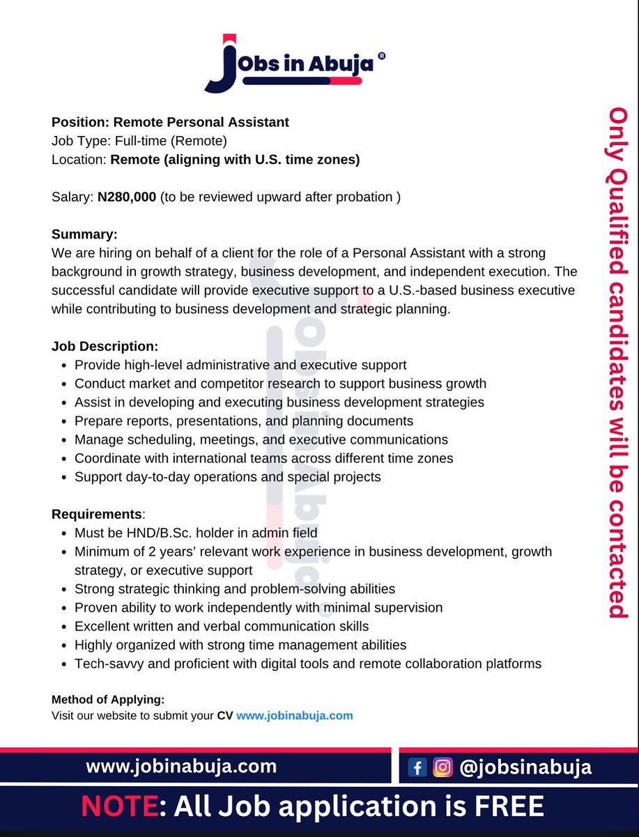 jobinabuja's tweet image. #remotejob