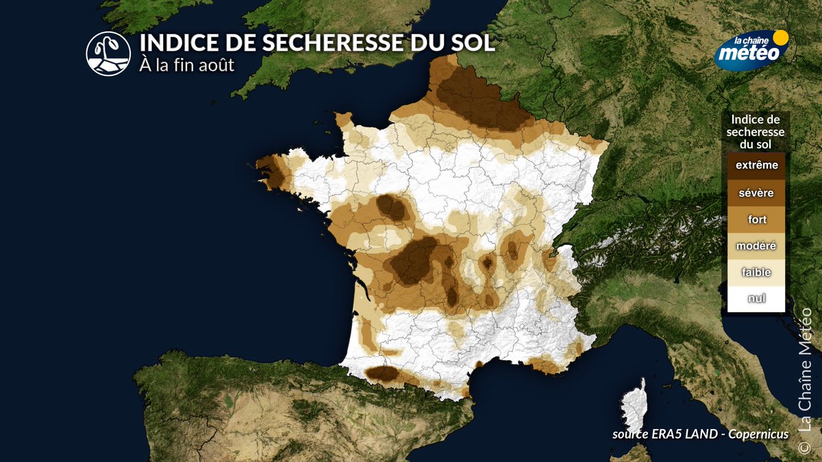 lachainemeteo's tweet image. 🌧️💧 Au vu de l&apos;état de sécheresse des sols sur certaines régions, les pluies attendues ces prochains jours seront une aubaine. Des pluies bénéfiques qui, espérons-le, seront suffisantes pour enrayer la sécheresse. #météo #pluie