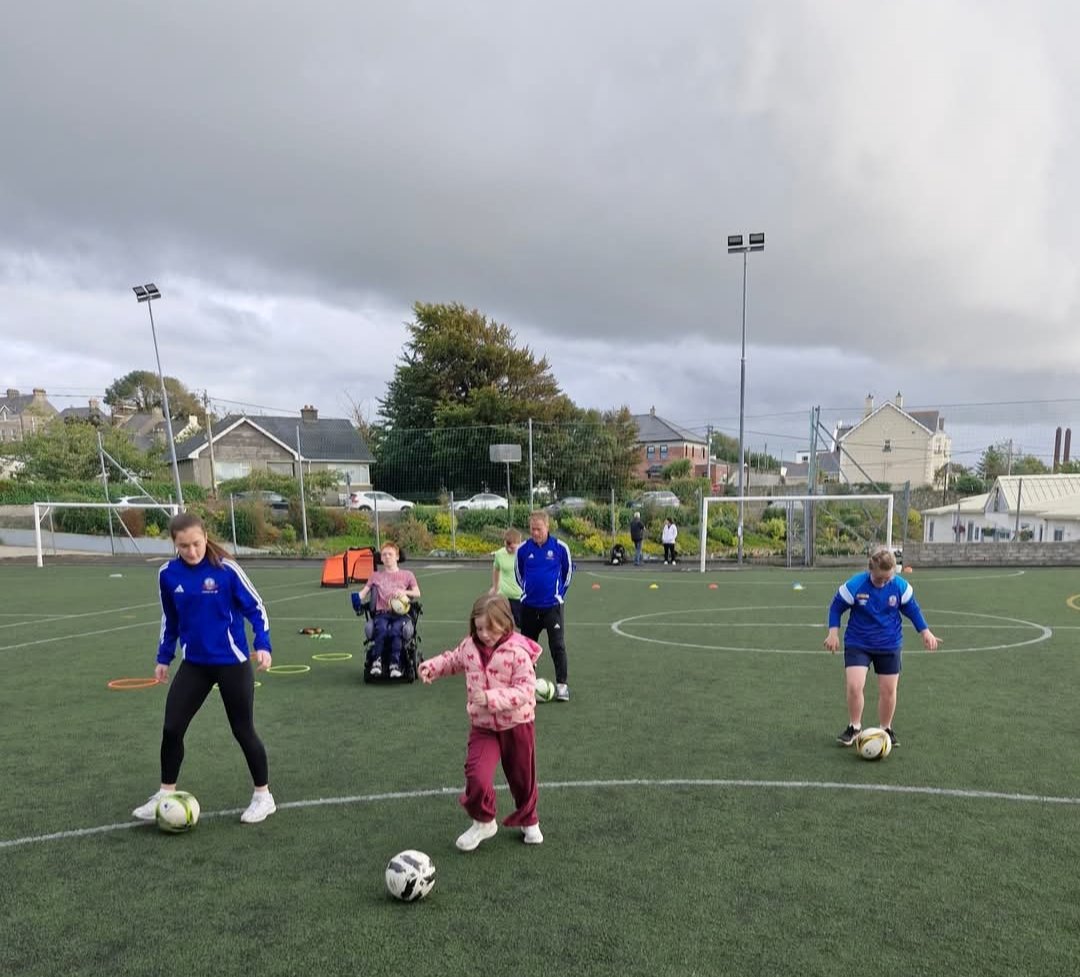 Our Football for All programme returned tonight for another six week block under the watchful eye of a rainbow overhead. #BHFC 💙